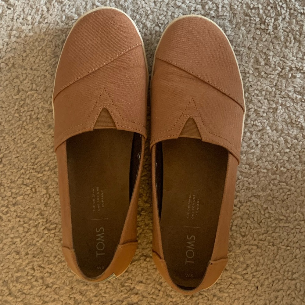 Toms canvas rubber-soled slip ons